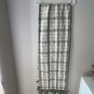 Rachel Zoe Woven Scarf in Green and Cream